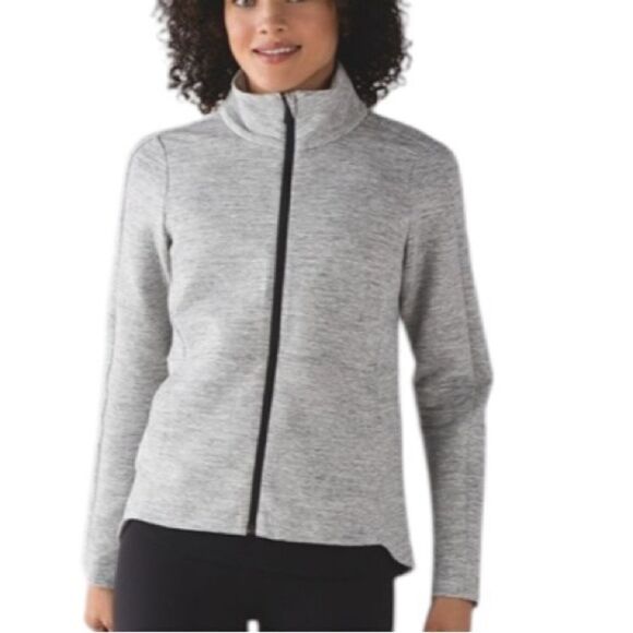Lululemon Going Places Jacket Heathered Space Dyed Medium Grey / Black 8 - Picture 1 of 6